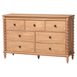 Baxton Studio Neviah 7-Drawer Dresser, Beech Brown Baxton Studio restaurant furniture, hotel furniture, commercial furniture, wholesale bedroom furniture, wholesale dresser, classic dresser